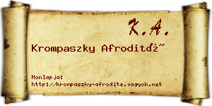 Krompaszky Afrodité névjegykártya